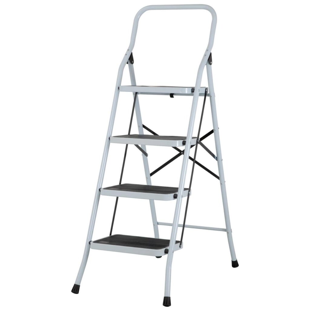 ESCALERA TUBULAR PLEGABLE 4 PELDAÑOS PRETUL