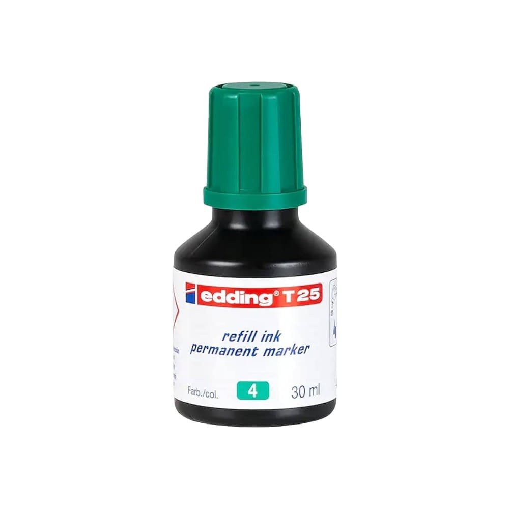 TINTA PERMANENTE EDDING T-25 DE 30ML VERDE