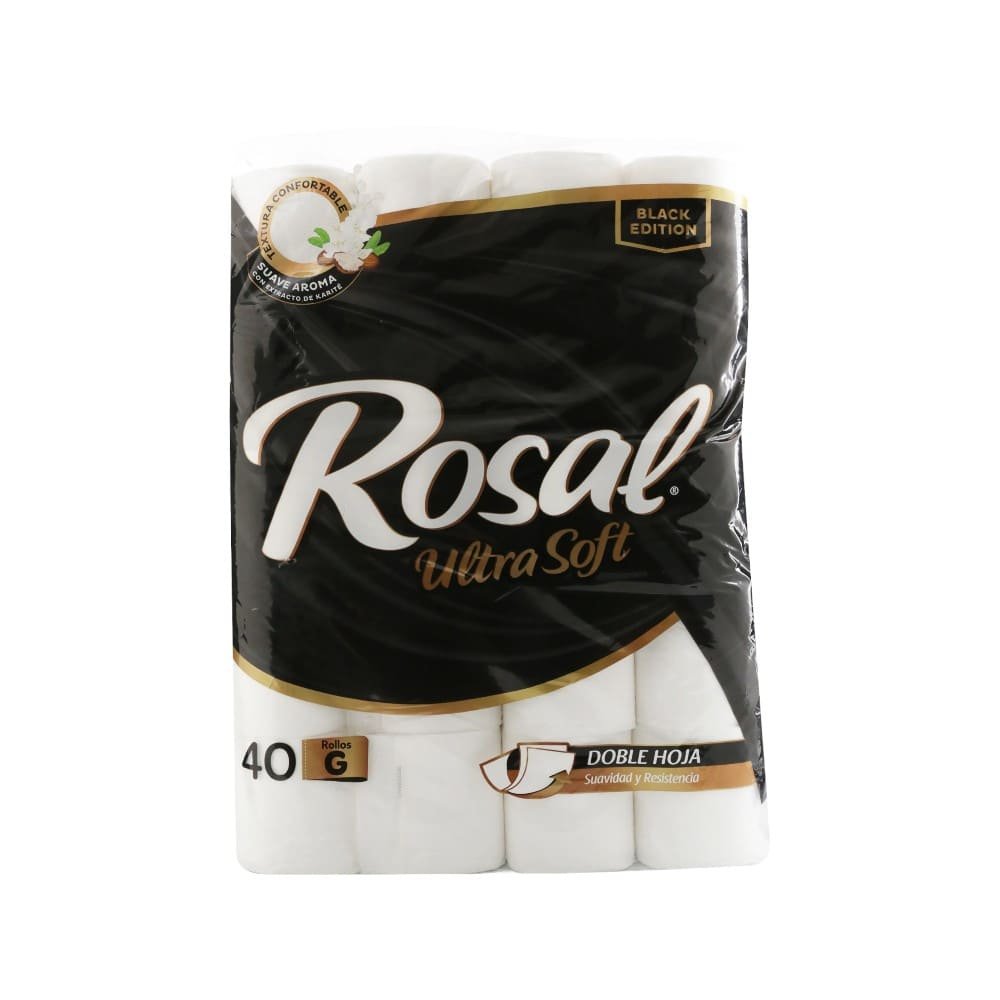 PAPEL HIGIENICO BLACK DE 40 ROLLOS DOBLE HOJA
