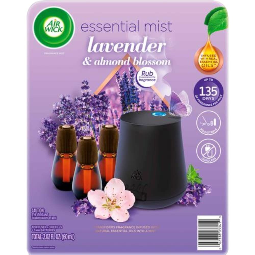 AIR WICK ESSENTIAL MIST 1 DIFUSOR + 3 REPUESTOS 20 ML