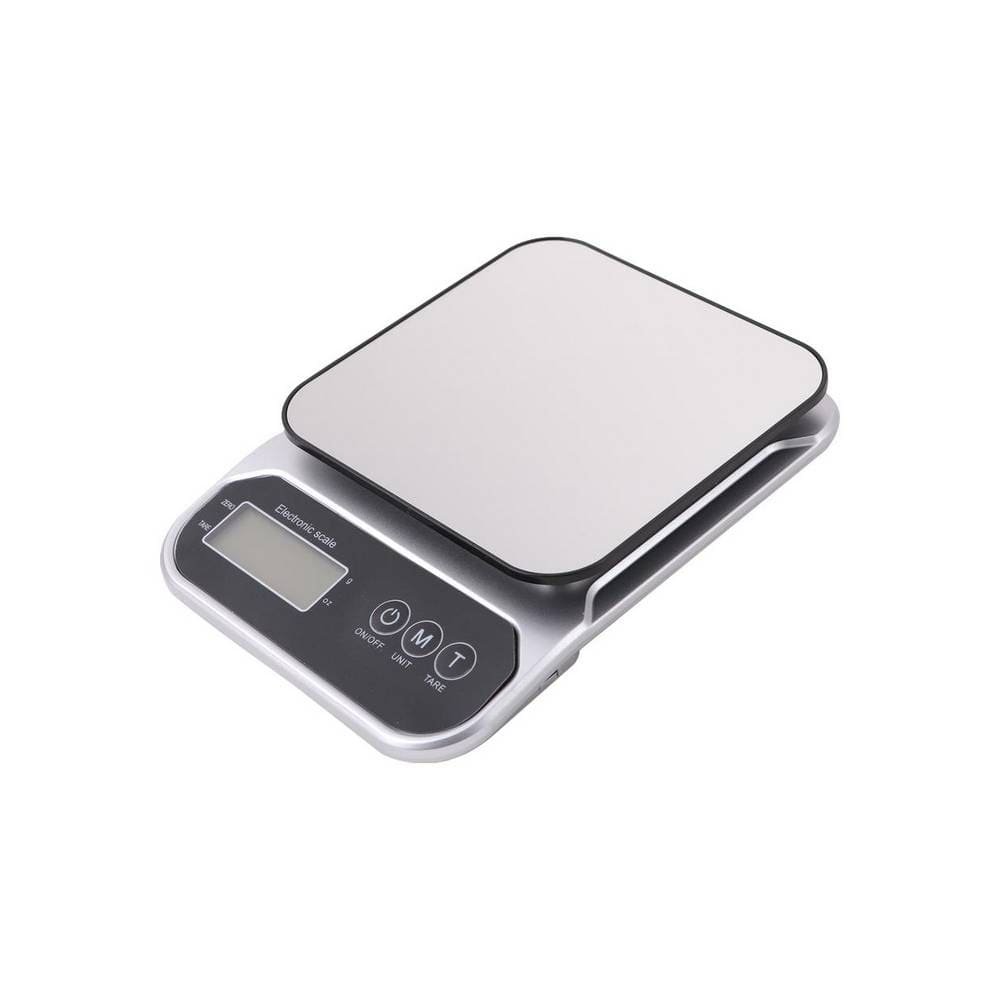 BASCULA PARA COCINA DIGITAL DE 7 KILOS PLATEADO