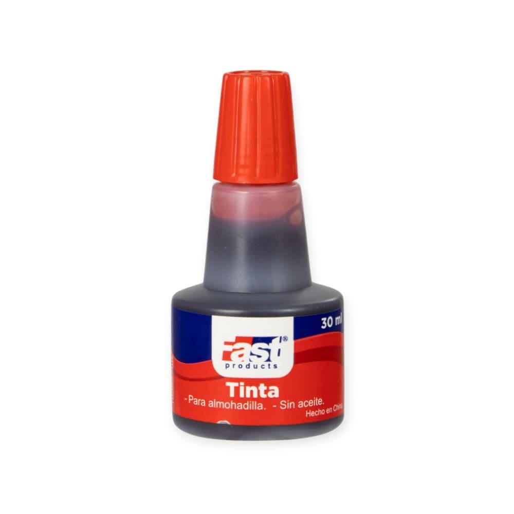 TINTA PARA ALMOHADILLA FAST GOTERO 30ML ROJO