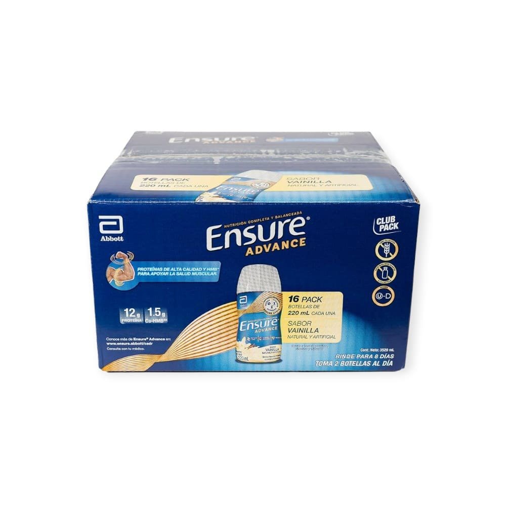 ENSURE ADVANCED SABOR A VAINILLA 16 UNIDADES