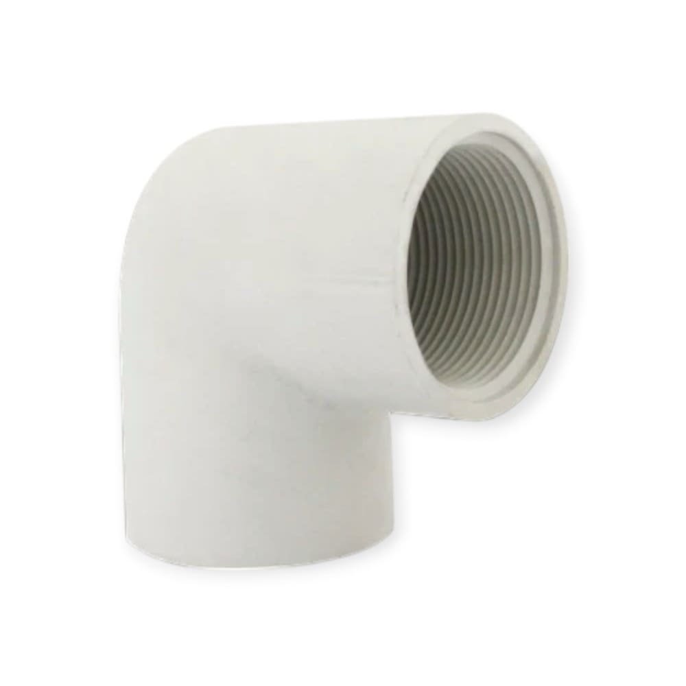 CODO 1/2 " A 90 ° CON ROSCA PVC