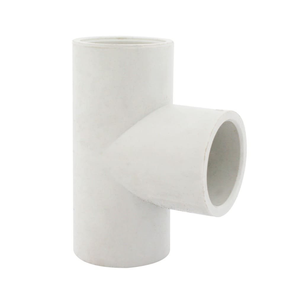 TEE 1/2 IN LISO PVC BLANCO
