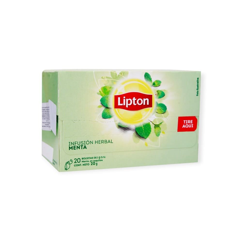 CAJA DE TE LIPTON MENTA 20 GRAMOS