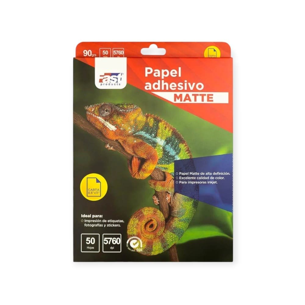 PAPEL ADHESIVO FAST CX50 CARTA 90 GRAMOS MATTE 14003