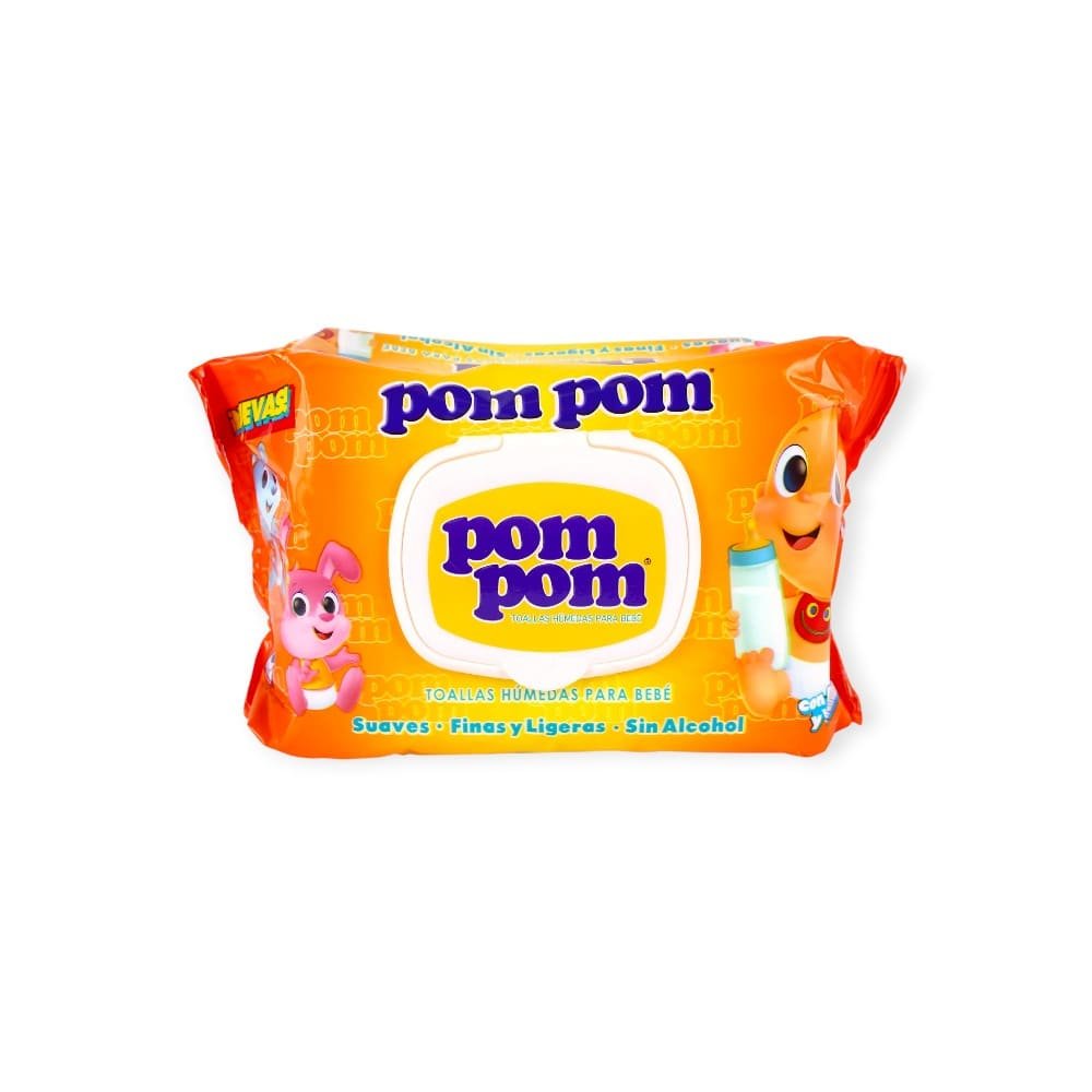 TOALLA HUMEDA PON POM POM 80 UNIDADES
