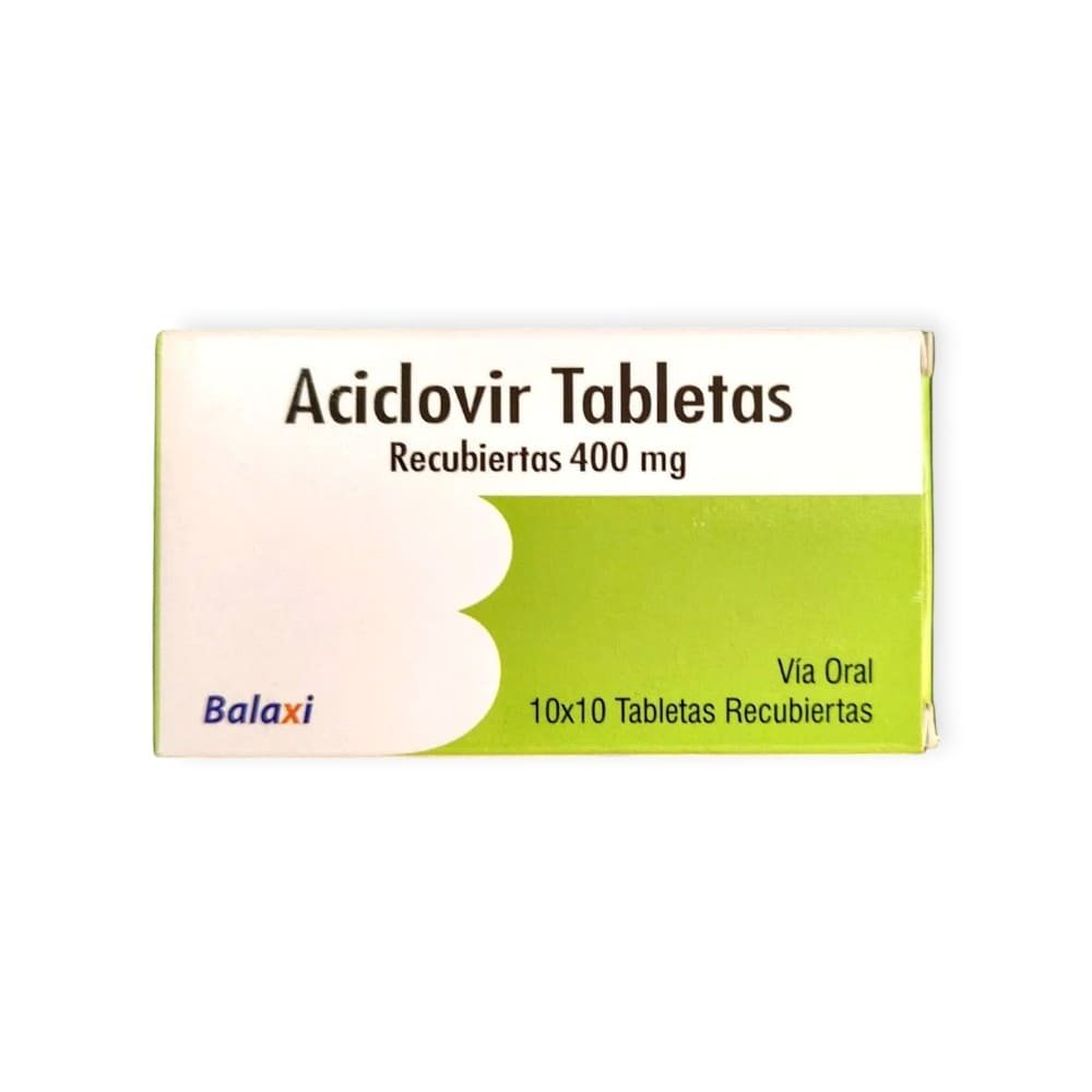 ACICLOVIR TABLETA 400 MG 30 TABLETAS  BALAXI