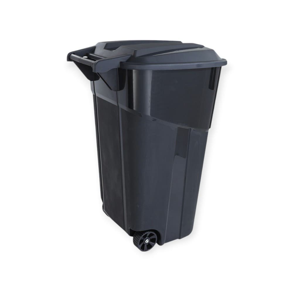 BASURERO ROBUSTO CON RUEDAS 32 GALONES NEGRO SIMPLE SPACES