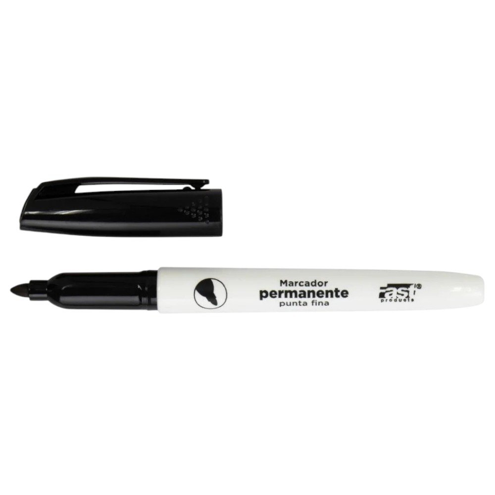 MARCADOR FAST PERMANENTE PUNTA FINA NEGRO