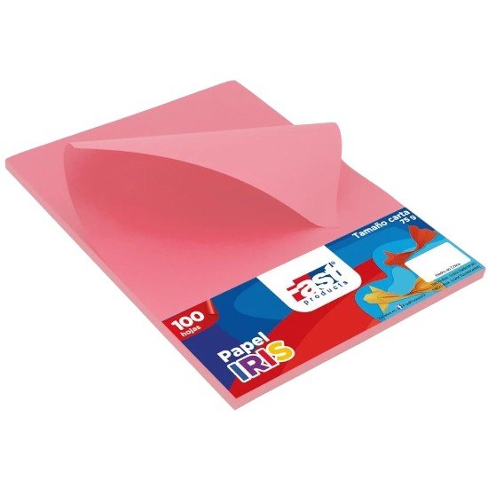 PAPEL BOND 75G FAST PX100 CARTA FLUORESCENTE ROSADO