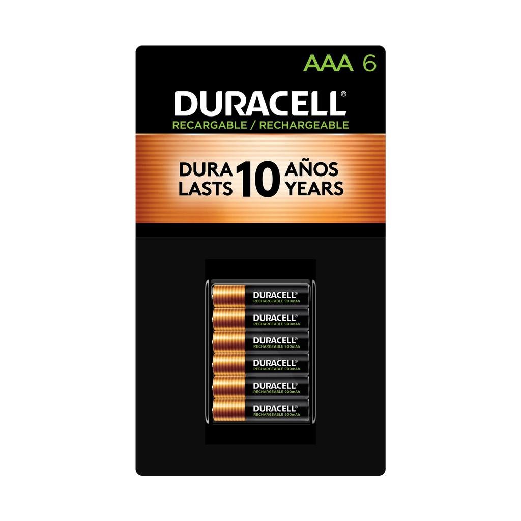 DURACELL BATERIAS RECARGABLES AAA 6 UNIDADES