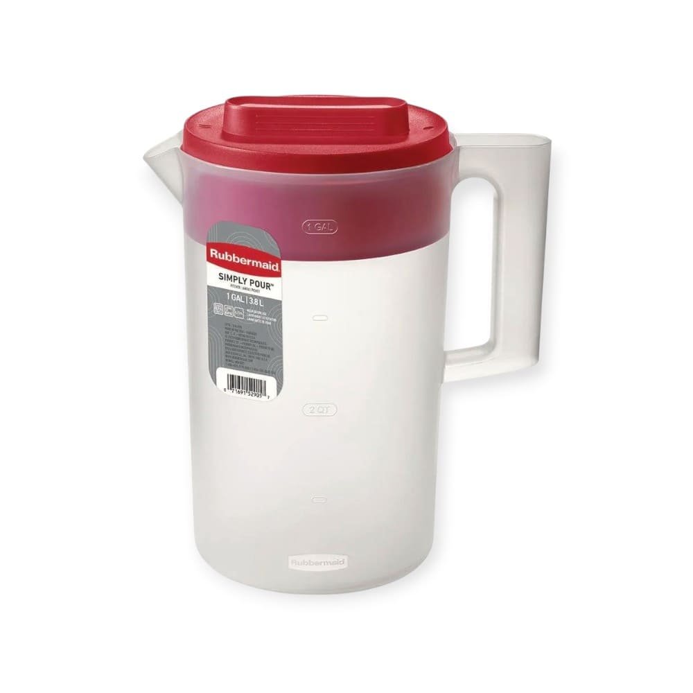 PICHEL DE PLASTICO ROJO CON MANGO RUBBERMAID