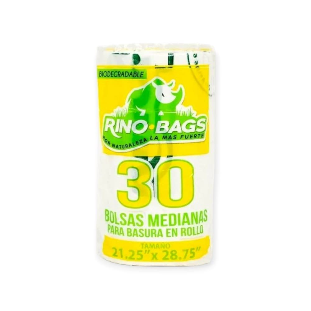 ROLLO DE BOLSA MEDIANA BLANCA RINO BAGS