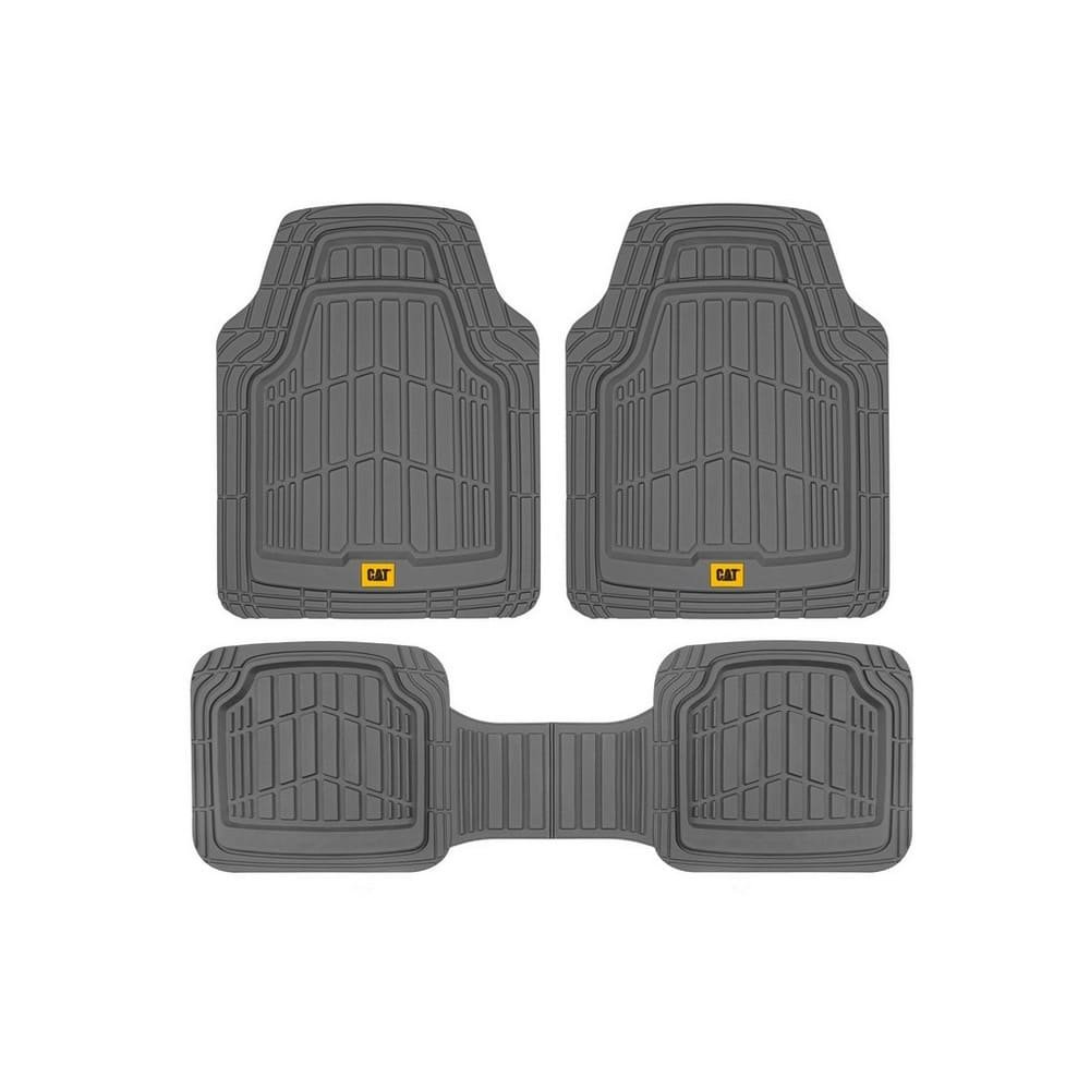 SET DE ALFOMBRAS PVC GRIS 3 PIEZAS CATERPILLAR