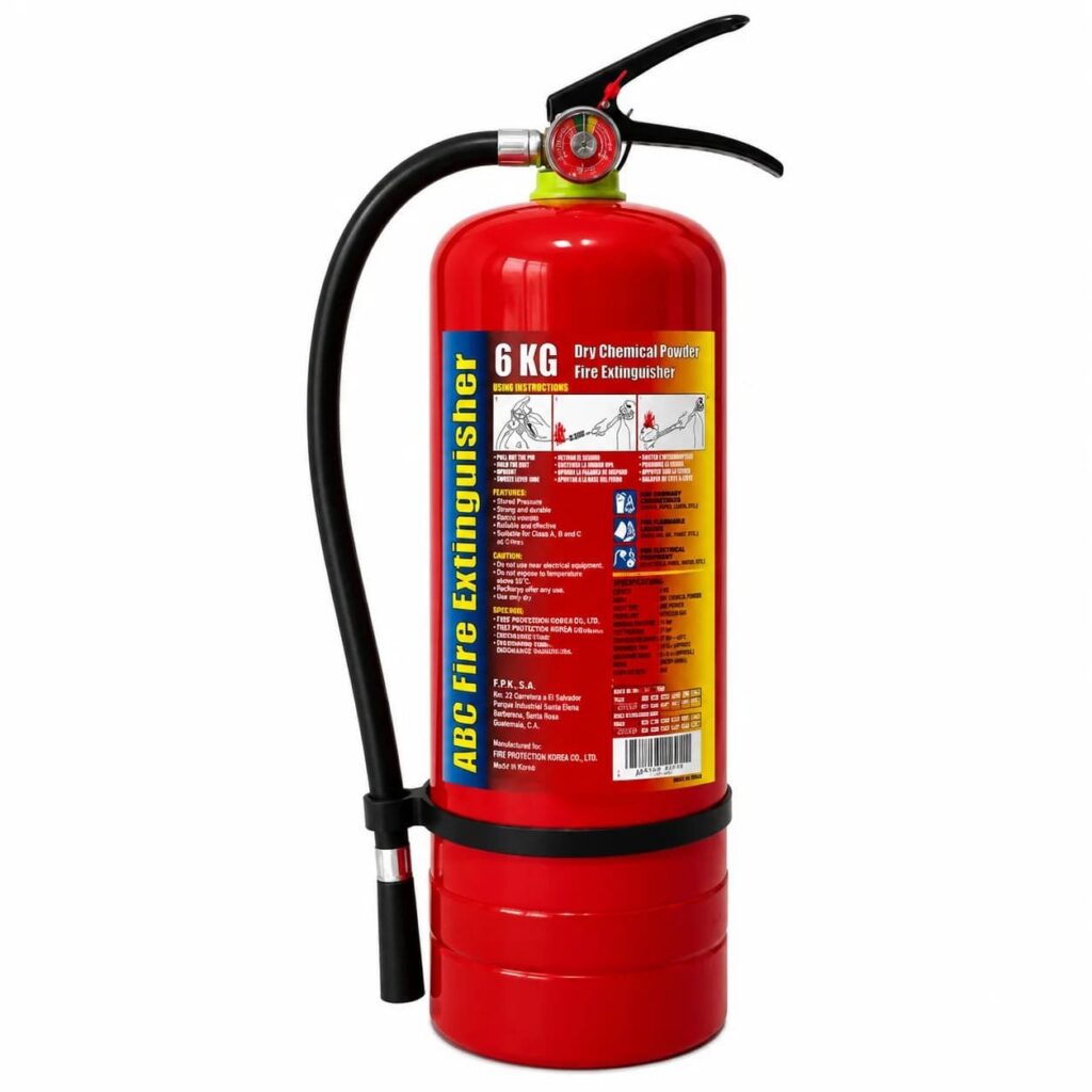 EXTINGUIDOR DE 13 LIBRAS ABC RECARGABLE COLOR ROJO