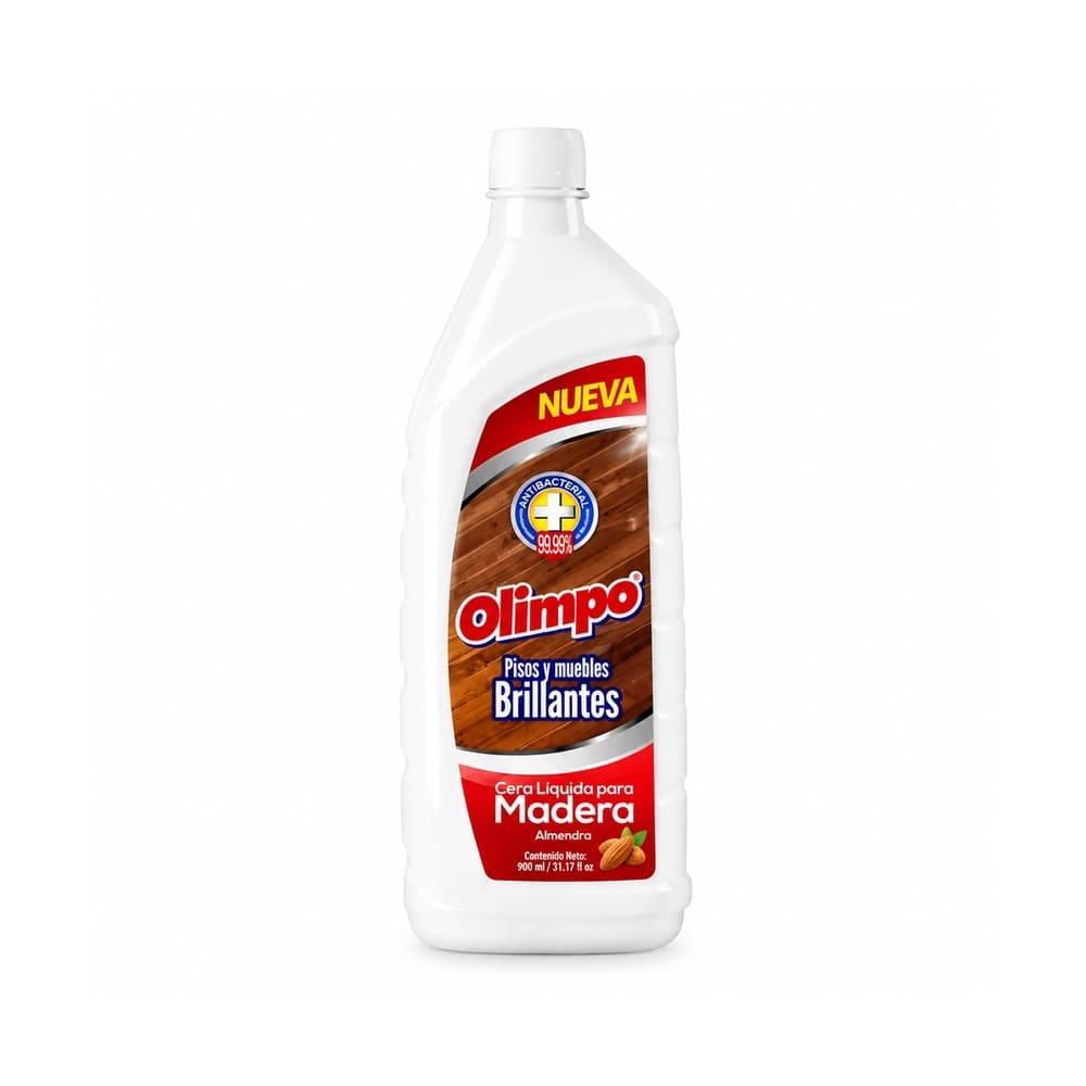 Cera líquida Olimpo para madera aroma almendra de 900 ml